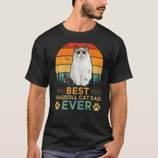 Mens Retro Style Best Ragdoll Cat Dad Ever Father' T-Shirt