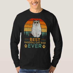 Mens Retro Style Best Ragdoll Cat Dad Ever Father' T-Shirt