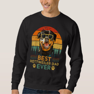 Mens Retro Style Best Rottweiler Dad Ever Father's Sweatshirt