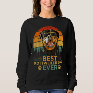 Mens Retro Style Best Rottweiler Dad Ever Father's Sweatshirt