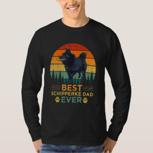 Mens Retro Style Best Schipperke Dad Ever Father's T-Shirt