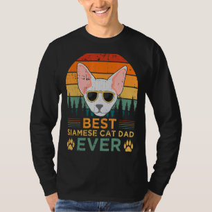Mens Retro Style Best Siamese Cat Dad Ever Father' T-Shirt