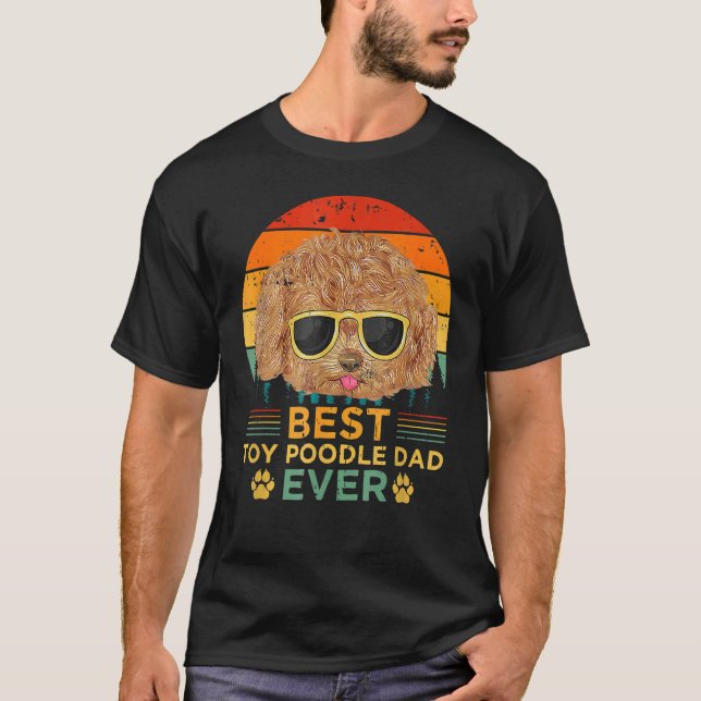 Mens Retro Style Best Toy Poodle Dad Ever Father's T-Shirt (Front)