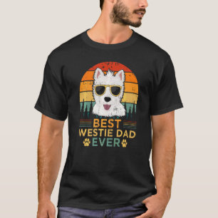 Mens Retro Style Best Westie Dad Ever Father's Day T-Shirt