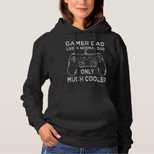 Mens Retro Style Gamer Dad Like A Normal Dad Gamer Hoodie