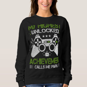 Mens Retro Style Video Game Gamer Papa Father's D Sweatshirt