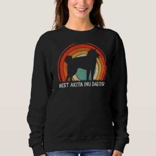 Mens Retro Style Vintage Best Akita Inu Dad Ever F Sweatshirt