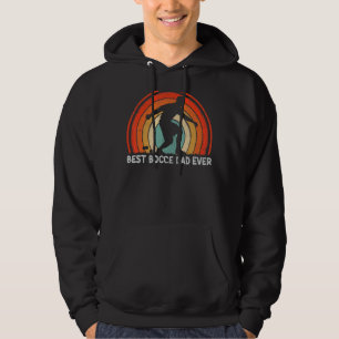 Mens Retro Style Vintage Best Bocce Dad Ever Fathe Hoodie