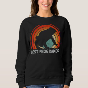 Mens Retro Style Vintage Best Frog Dad Ever Father Sweatshirt