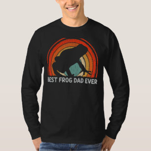 Mens Retro Style Vintage Best Frog Dad Ever Father T-Shirt