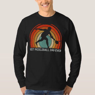 Mens Retro Style Vintage Best Pickleball Dad Ever T-Shirt