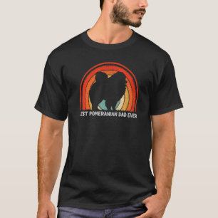 Mens Retro Style Vintage Best Pomeranian Dad Ever T-Shirt