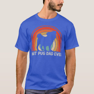 Mens Retro Style Vintage Best Pug Dad Ever Father' T-Shirt