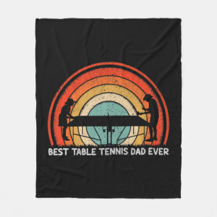 Mens Retro Style Vintage Best Table Tennis Dad Eve Fleece Blanket