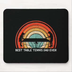 Mens Retro Style Vintage Best Table Tennis Dad Eve Mouse Mat