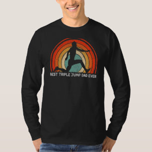 Mens Retro Style Vintage Best Triple Jump Dad Ever T-Shirt