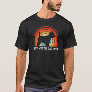 Mens Retro Style Vintage Best Westie Dad Ever Fath T-Shirt