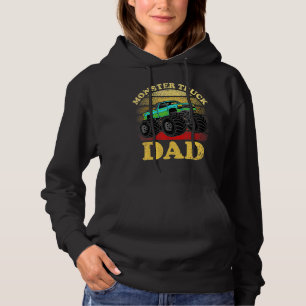 Mens Retro Style Vintage Monster Truck Dad Father' Hoodie