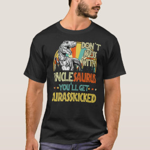 Mens Retro Unclesaurus Dinosaur Rex Vintage Father T-Shirt