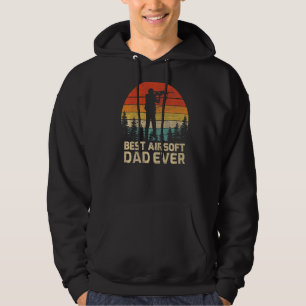 Mens Retro Vintage Best Airsoft Dad Ever Father's Hoodie