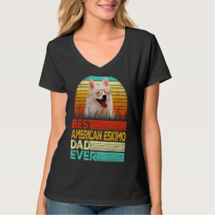 Mens Retro Vintage Best American Eskimo Dad Ever F T-Shirt