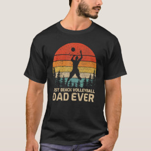 Mens Retro Vintage Best Beach Volleyball Dad Ever  T-Shirt