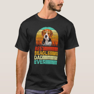 Mens Retro Vintage Best Beagle Dad Ever Fathers Da T-Shirt