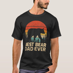Mens Retro Vintage Best Bear Dad Ever Father's Day T-Shirt