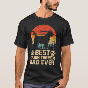 Mens Retro Vintage Best Cairn Terrier Dad Ever Fat T-Shirt