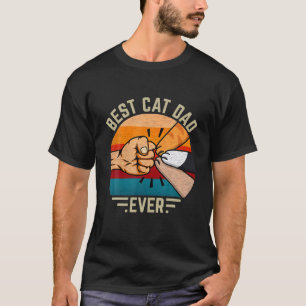 Mens Retro Vintage Best Cat Dad Ever T-Shirt