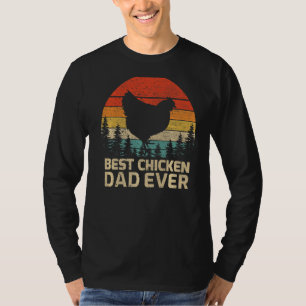 Mens Retro Vintage Best Chicken Dad Ever Father's T-Shirt
