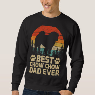 Mens Retro Vintage Best Chow Chow Dad Ever Father' Sweatshirt