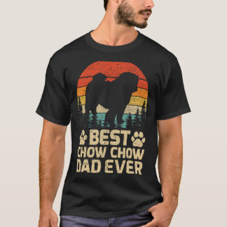 Mens Retro Vintage Best Chow Chow Dad Ever Father' T-Shirt