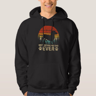 Mens Retro Vintage Best Dachshund Dad Ever Father' Hoodie