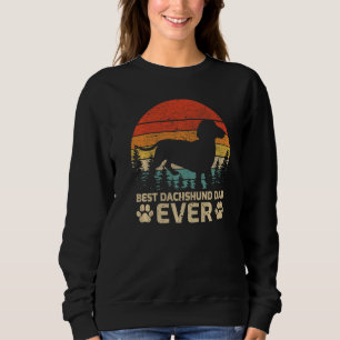 Mens Retro Vintage Best Dachshund Dad Ever Father' Sweatshirt