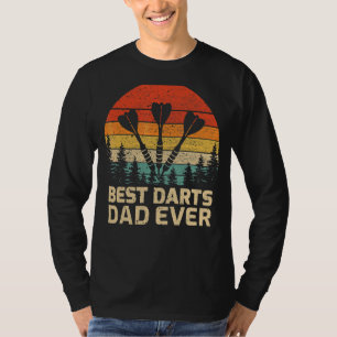 Mens Retro Vintage Best Darts Dad Ever Father's Da T-Shirt