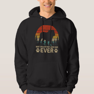Mens Retro Vintage Best English Bulldog Dad Ever F Hoodie