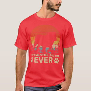 Mens Retro Vintage Best English Bulldog Dad Ever F T-Shirt