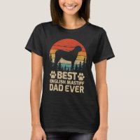 Mens Retro Vintage Best English Mastiff Dad Ever F