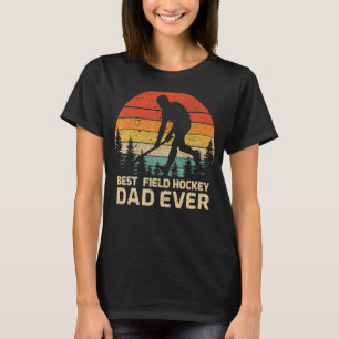 Mens Retro Vintage Best Field Hockey Dad Ever Fath T-Shirt