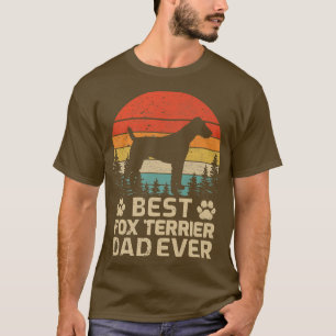 Mens Retro Vintage Best Fo Terrier Dad Ever Father T-Shirt
