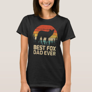 Mens Retro Vintage Best Fox Dad Ever Father's Day T-Shirt