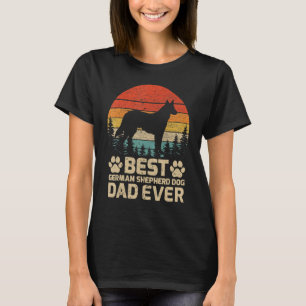 Mens Retro Vintage Best German Shepherd Dad Ever F T-Shirt
