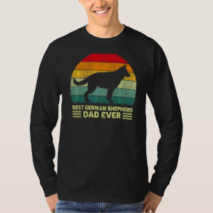 Mens Retro Vintage Best German Shepherd Dad Ever F T-Shirt