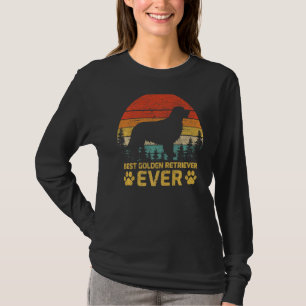 Mens Retro Vintage Best Golden Retriever Dad Ever  T-Shirt