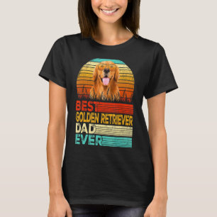 Mens Retro Vintage Best Golden Retriever Dad Ever  T-Shirt