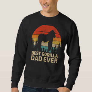 Mens Retro Vintage Best Gorilla Dad Ever Father's Sweatshirt