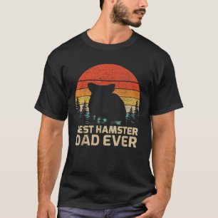 Mens Retro Vintage Best Hamster Dad Ever Father s T-Shirt