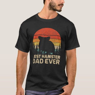 Mens Retro Vintage Best Hamster Dad Ever Father s  T-Shirt