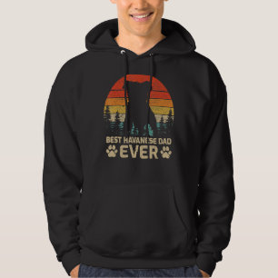 Mens Retro Vintage Best Havanese Dad Ever Father's Hoodie